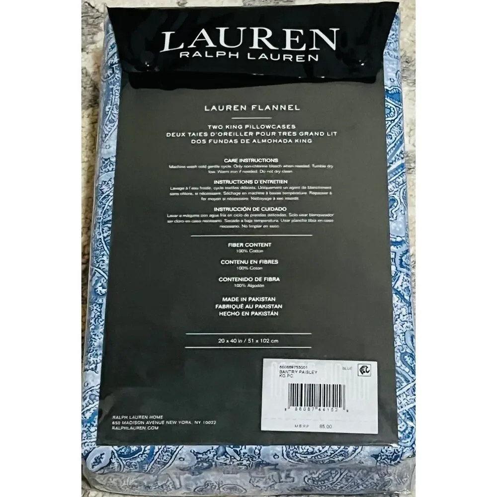 ❤️LAUREN RALPH LAUREN Bantry Paisley Cotton Comforter set & Pillowcase King Sets